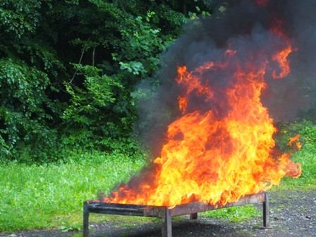 Feuerlöschervorführung