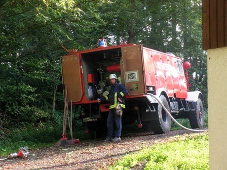 Gemeinschaftsübung am Tennishaus Dockweiler mit der FFW Dreis-Brück am 04.10.2014